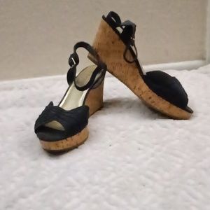 Black strap wedges